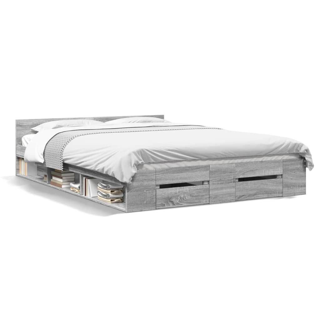Cama Con Cajones Madera De Ingeniería