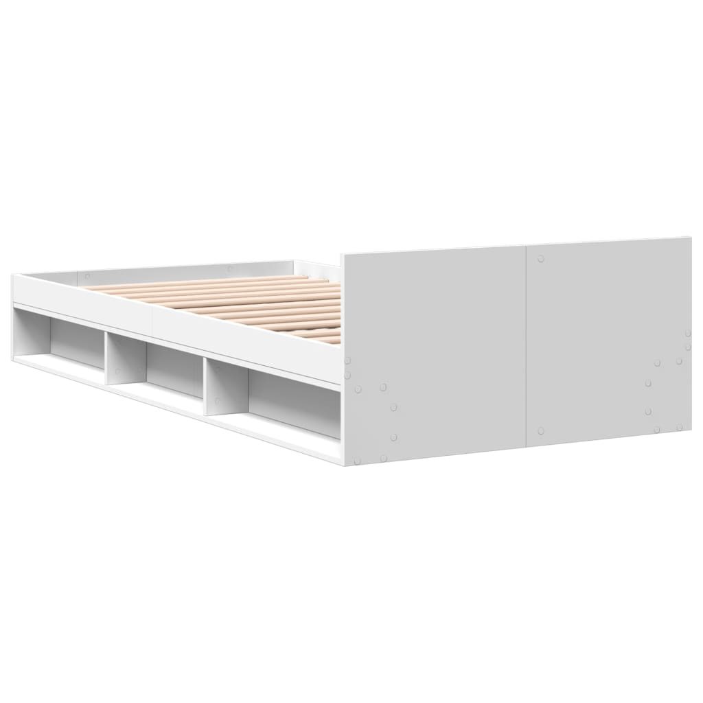 Cama Con Cajón Madera De Ingeniería Blanca