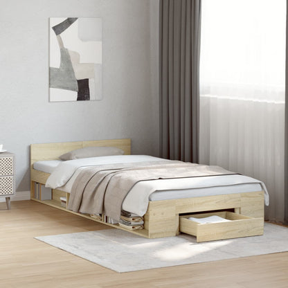 Cama Con Cajón Madera De Ingeniería
