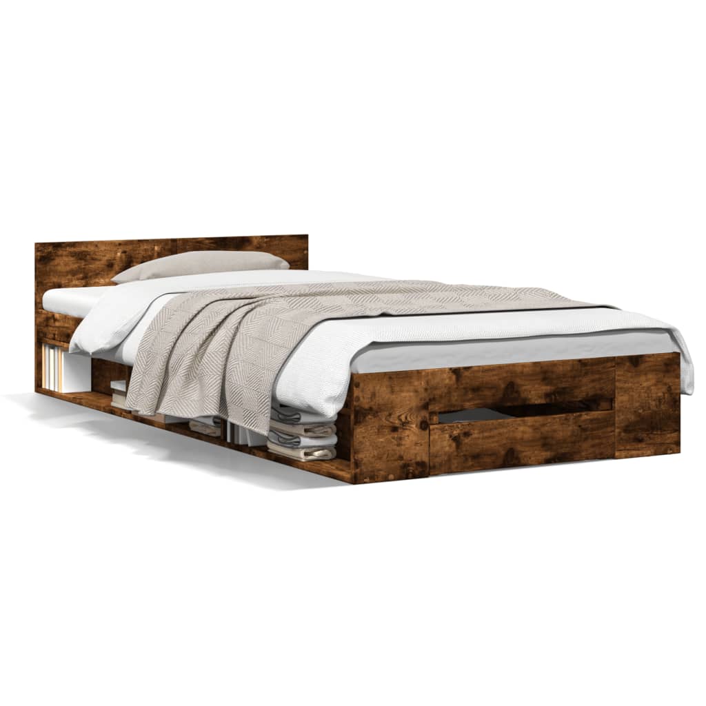 Cama Con Cajón Madera De Ingeniería