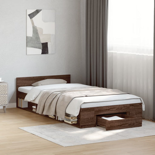 Cama Con Cajón Madera De Ingeniería