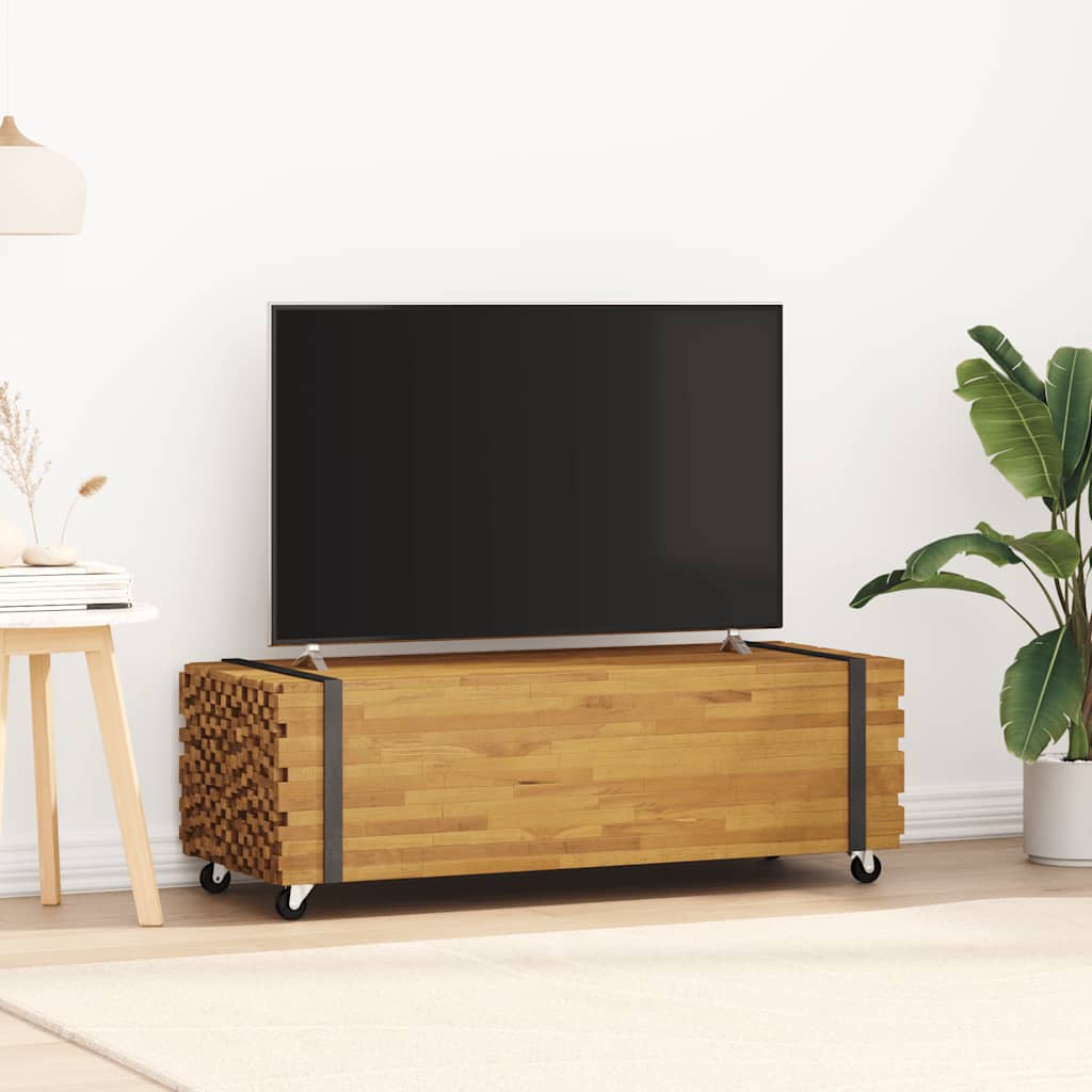 Mesa De Centro Madera Maciza De Teca 110X45X35 Cm