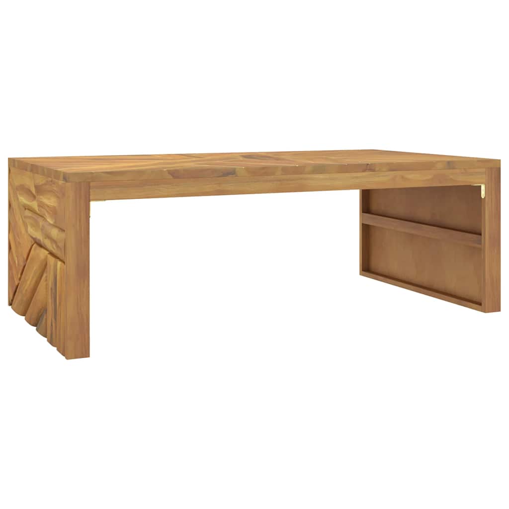 Mesa De Centro Madera Maciza De Teca 110X60X38 Cm