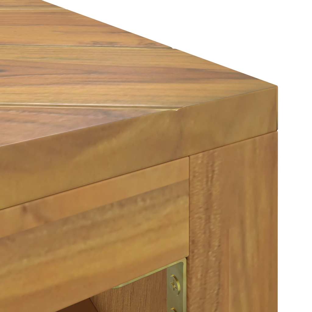 Mesa De Centro Madera Maciza De Teca 110X60X38 Cm