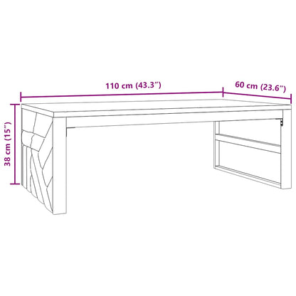 Mesa De Centro Madera Maciza De Teca 110X60X38 Cm