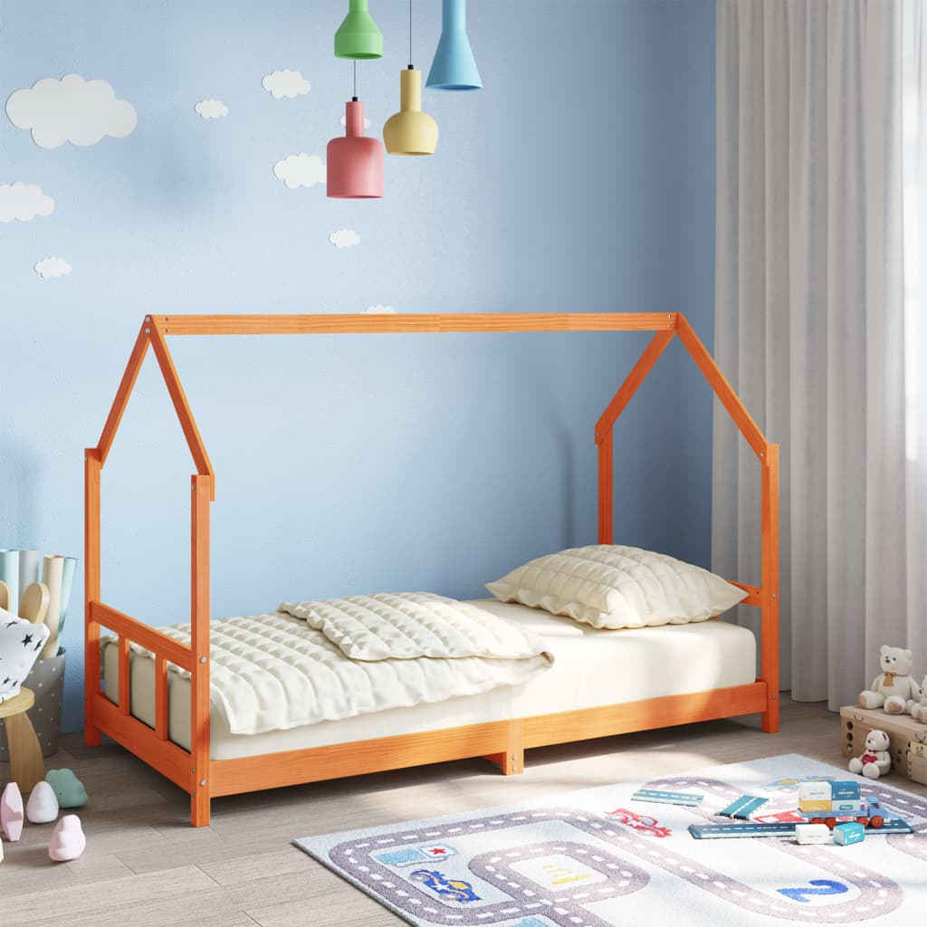 Estructura De Cama Infantil Madera De Pino 90X190Cm
