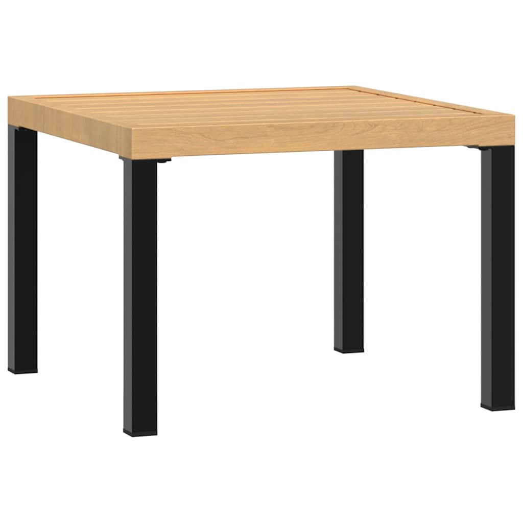 Mesa De Jardín Acero Recubrimiento En Polvo Negro 55X55X39,5 Cm