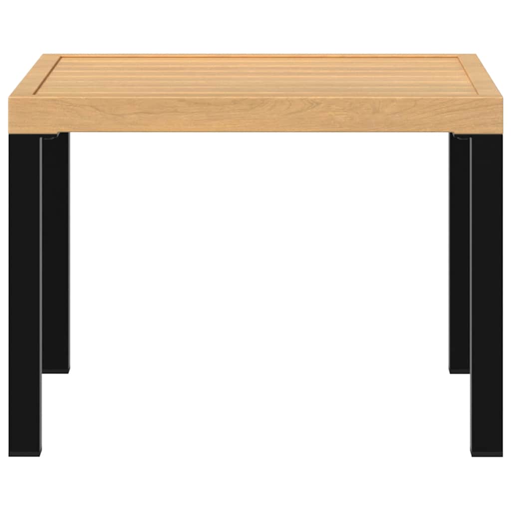 Mesa De Jardín Acero Recubrimiento En Polvo Negro 55X55X39,5 Cm