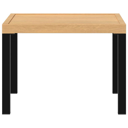 Mesa De Jardín Acero Recubrimiento En Polvo Negro 55X55X39,5 Cm