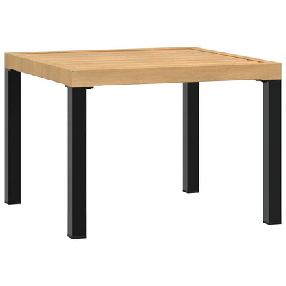 Mesa De Jardín Acero Recubrimiento En Polvo Negro 55X55X39,5 Cm