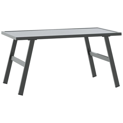 Mesa De Jardín Acero Recubrimiento En Polvo Negro 90X45X35 Cm