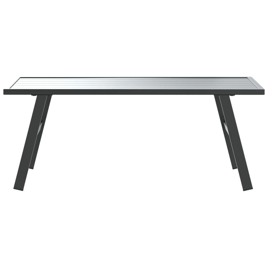 Mesa De Jardín Acero Recubrimiento En Polvo Negro 90X45X35 Cm