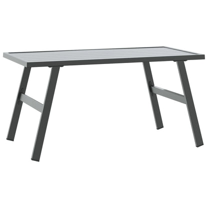 Mesa De Jardín Acero Recubrimiento En Polvo Negro 90X45X35 Cm