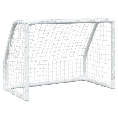 Porterías Fútbol Niños Y Balón 2 Uds Metal Blanco 64X35X48 Cm