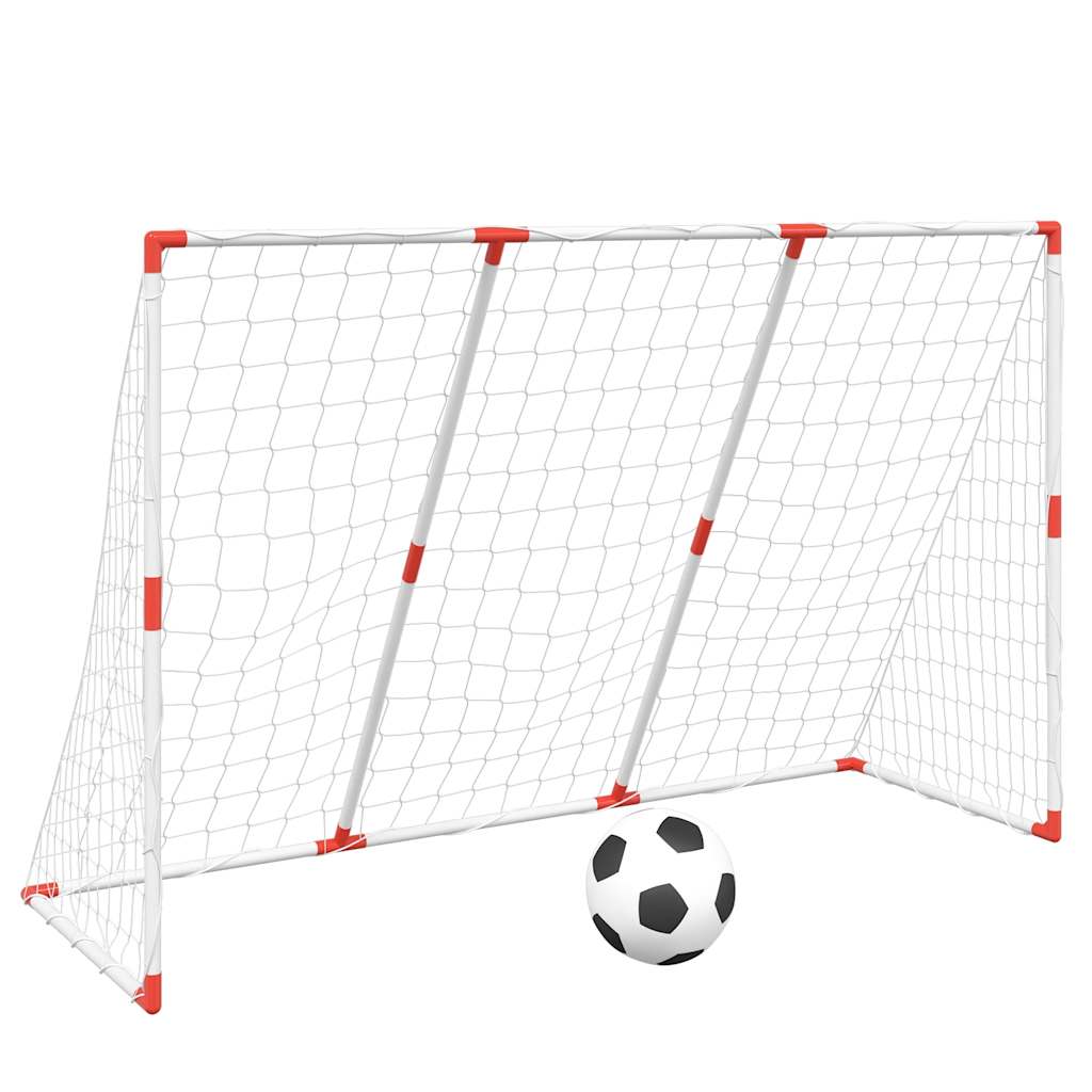 Portería De Fútbol Con Balones 2 En 1 Blanco 184X64X124 Cm