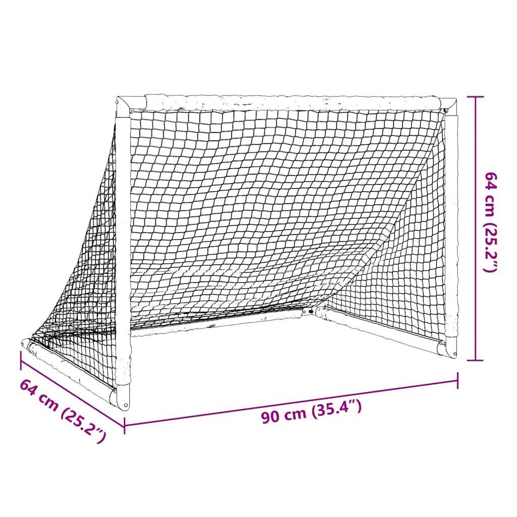 Portería De Fútbol Infantil Plegable Negra 90X64X64 Cm