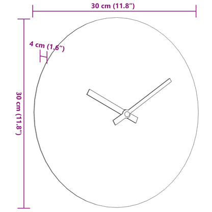 Reloj De Pared De Madera De Ingeniería Ø30 Cm