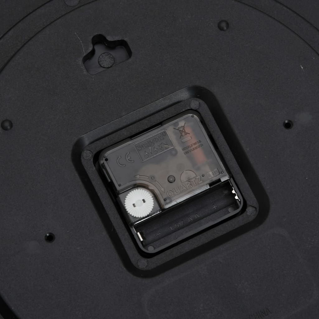 Reloj De Pared Poliestireno Y Cristal Dorado Y Ø29,5 Cm