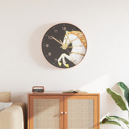 Reloj De Pared Poliestireno Y Cristal Dorado Y Ø29,5 Cm