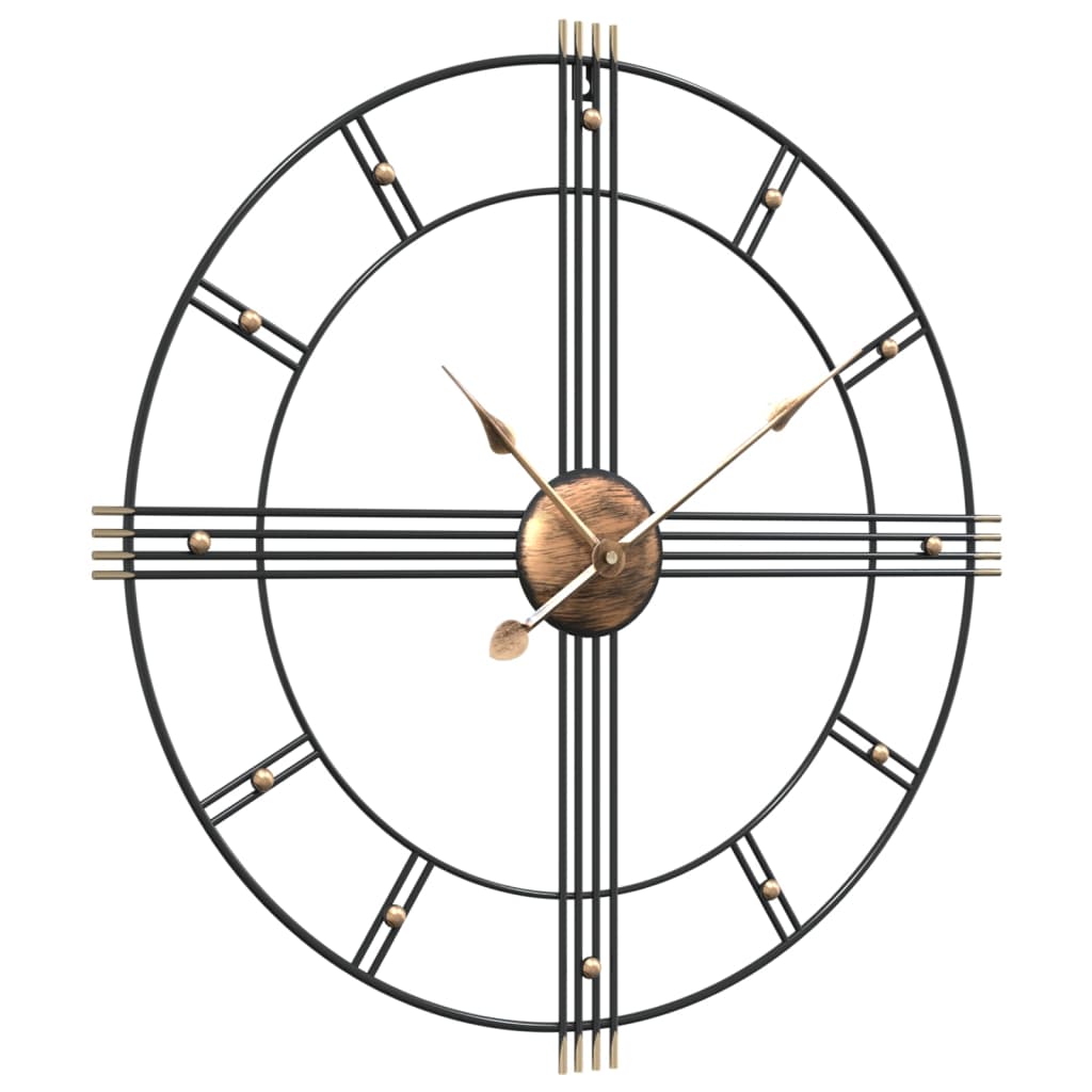 Reloj De Pared De Hierro Negro Ø60 Cm