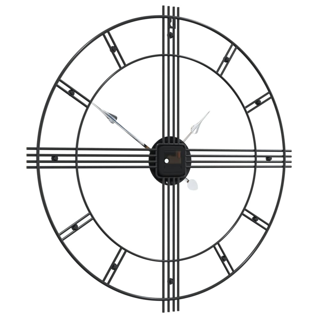 Reloj De Pared De Hierro Negro Ø60 Cm