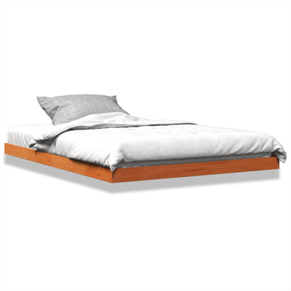 Estructura De Cama Sin Colchón Madera Maciza Marrón
