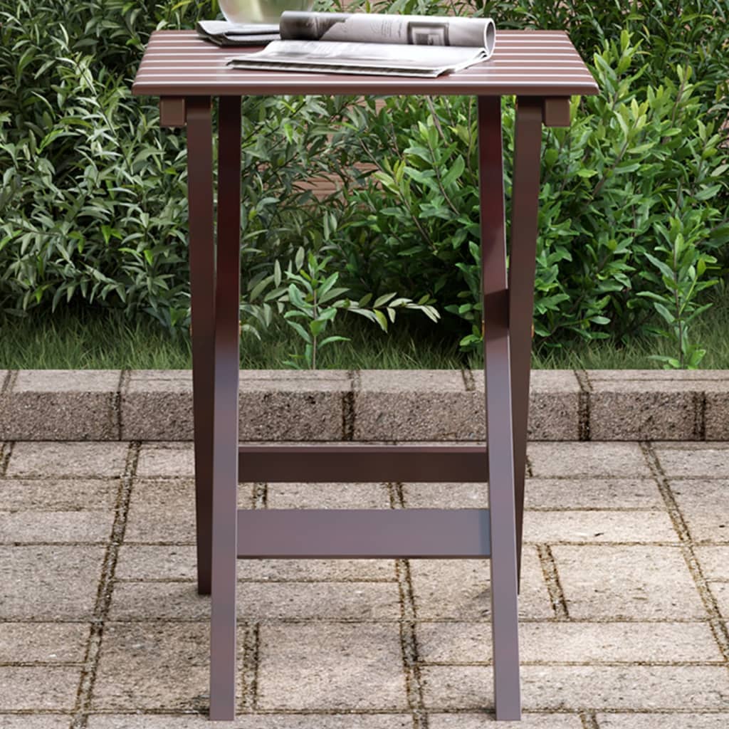 Mesa Auxiliar Plegable Madera Maciza De Álamo