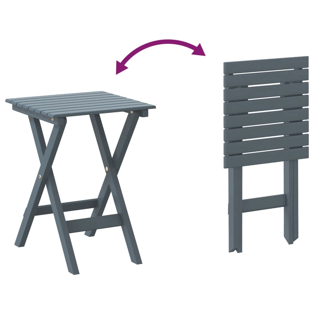 Mesa Auxiliar Plegable Madera Maciza De Álamo