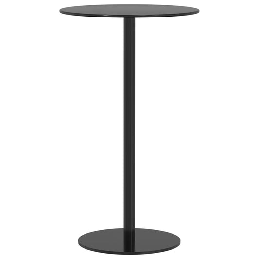Mesa De Jardín Redonda Acero Negro