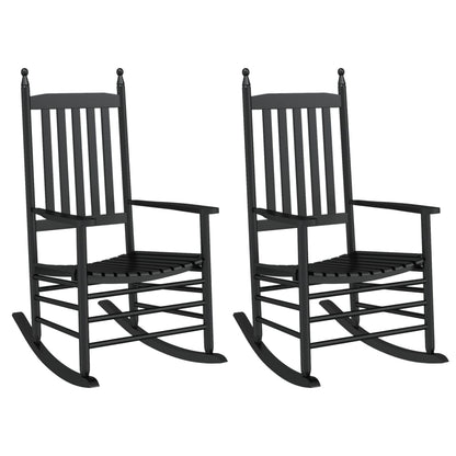 Mecedoras Con Asiento Curvo 2 Uds Madera Álamo Maciza