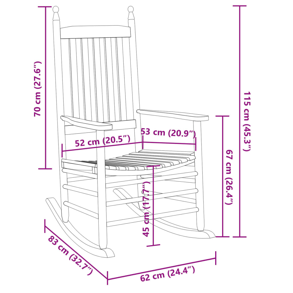 Mecedoras Con Asiento Curvo 2 Uds Madera Álamo Maciza