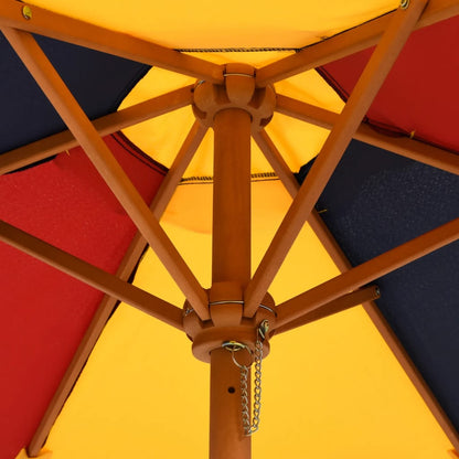 Mesa De Picnic Para 4 Niños Agujero Para Sombrilla Madera Abeto