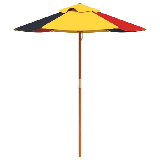 Sombrilla De Jardín Para Niños Con Poste De Madera Ø120X140 Cm