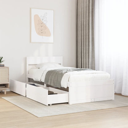 Cama Sin Colchón Madera Maciza De Pino