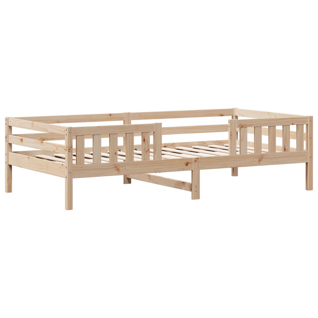 Estructura De Cama Sin Colchón Madera Maciza De Pino