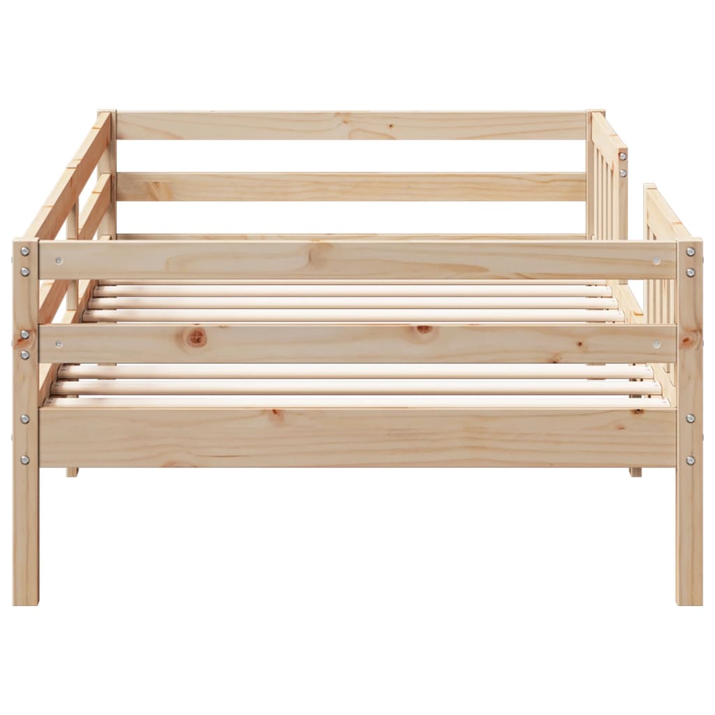 Estructura De Cama Sin Colchón Madera Maciza De Pino