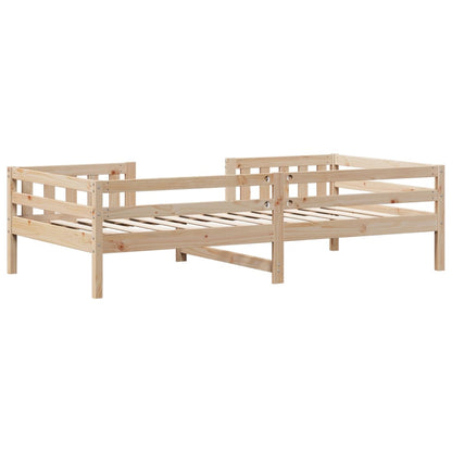 Estructura De Cama Sin Colchón Madera Maciza De Pino
