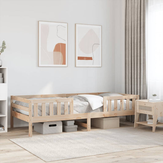 Estructura De Cama Sin Colchón Madera Maciza De Pino