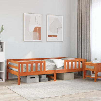 Estructura De Cama Sin Colchón Madera Maciza De Pino