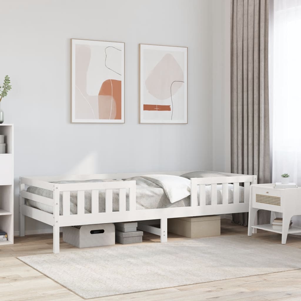 Estructura De Cama Sin Colchón Madera Maciza De Pino