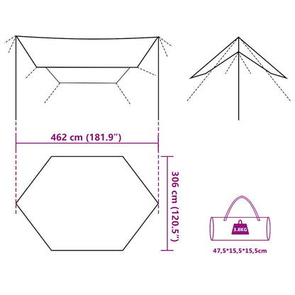 Lona De Camping Impermeable 462X306X211 Cm