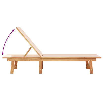 Tumbona Con Mesa Madera Maciza De Acacia Y Textileno