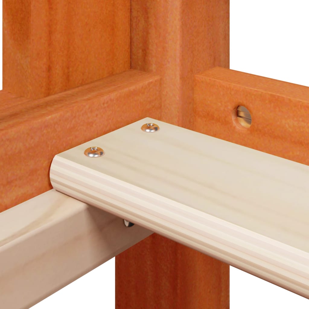 Cama Alta Con Techo Madera Maciza De Pino
