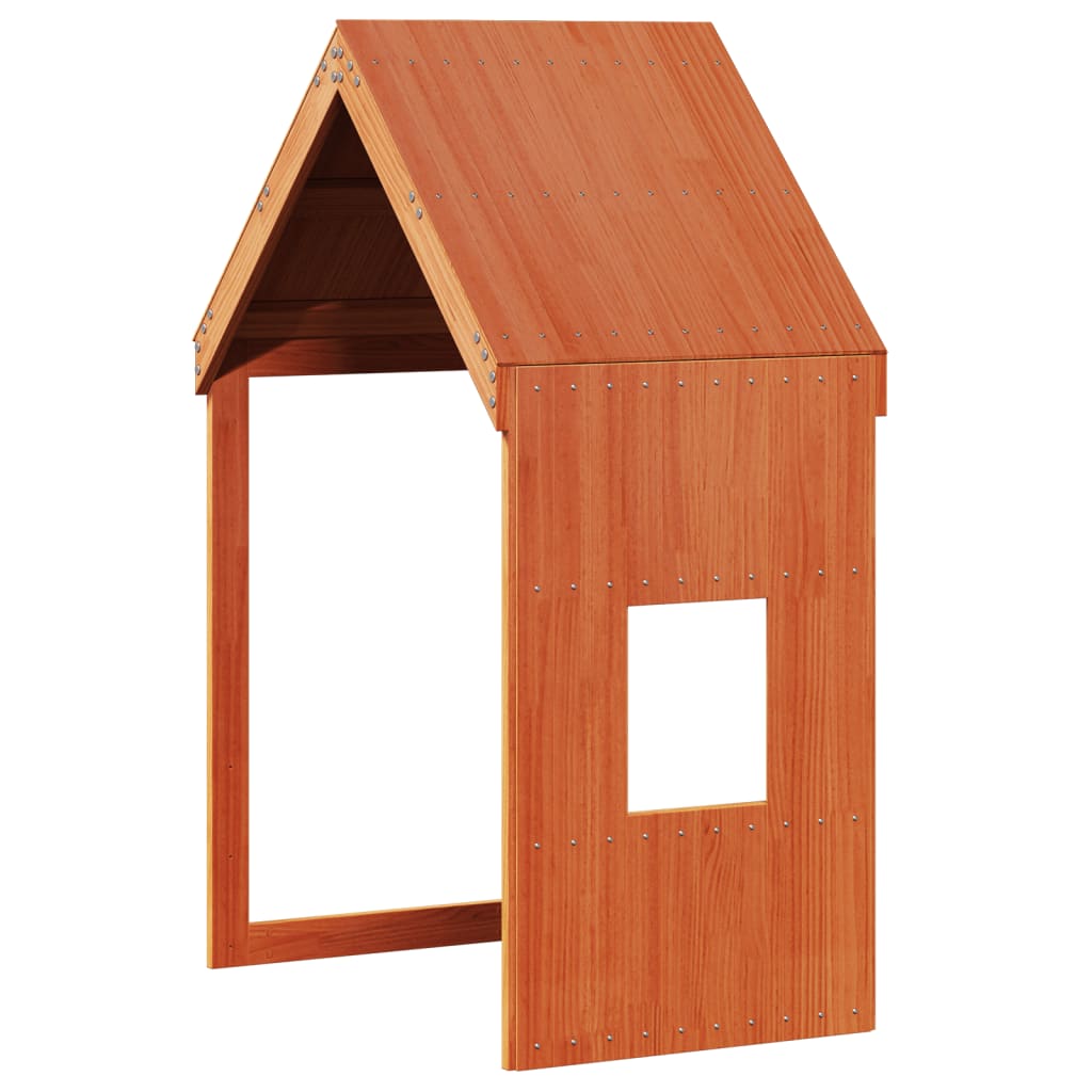 Cama Alta Con Techo Madera Maciza De Pino