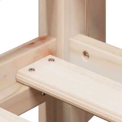 Cama Alta Con Techo Madera Maciza De Pino