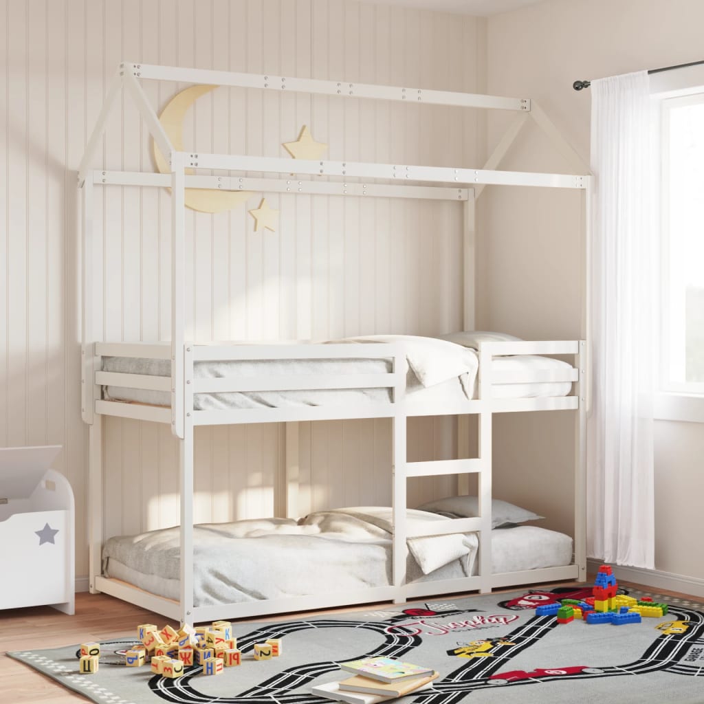 Cama Litera Sin Colchón Madera Maciza De Pino