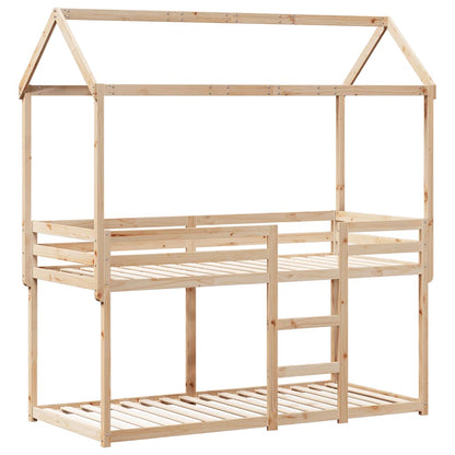 Cama Litera Sin Colchón Madera Maciza De Pino