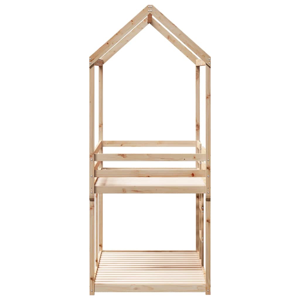 Cama Litera Sin Colchón Madera Maciza De Pino