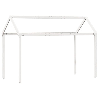Cama Alta Con Techo Blanca Madera Maciza Pino Blanca