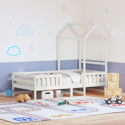 Estructura Cama Con Techo Madera Maciza Pino Marrón